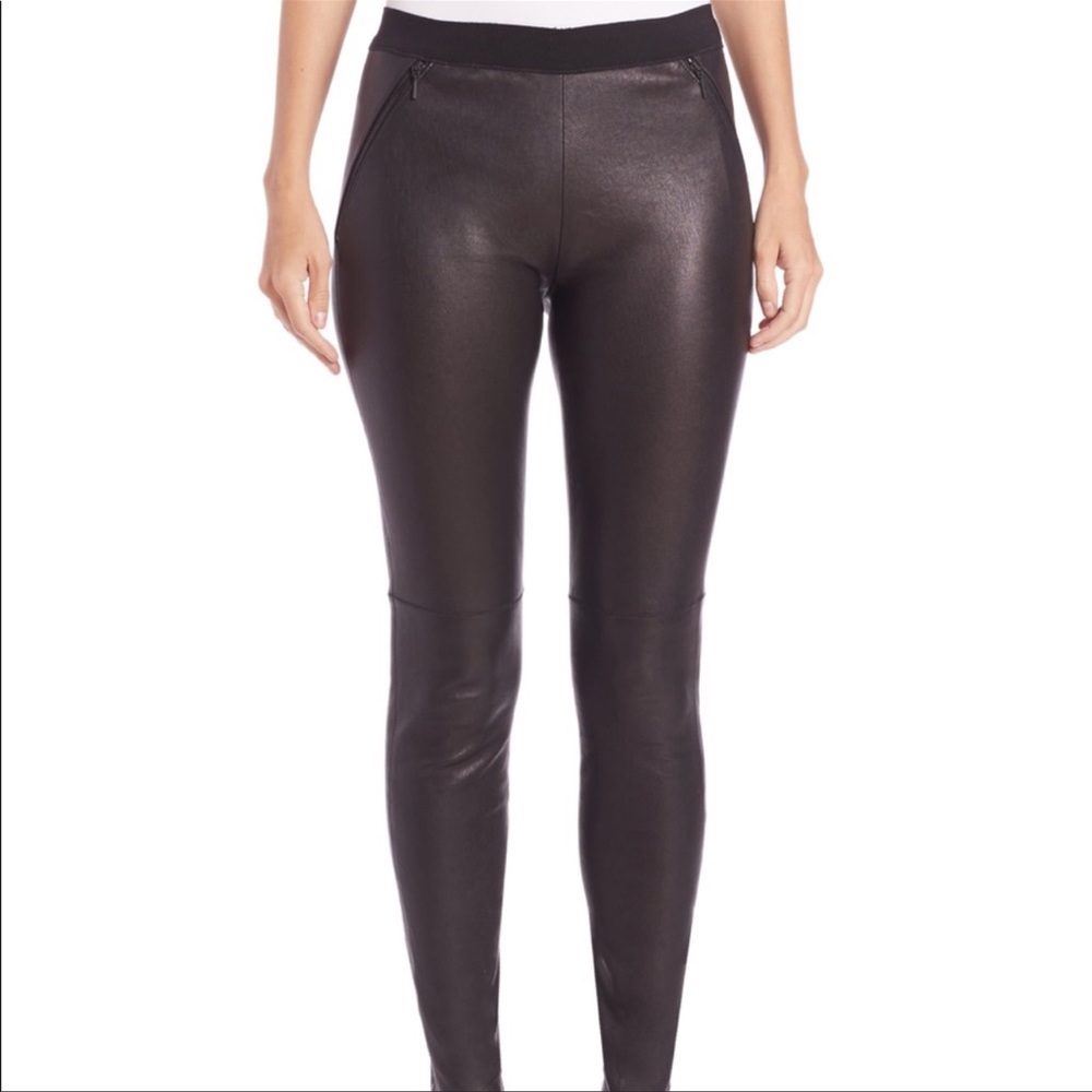 Elie Tahari ROXANNA LEATHER PANTS